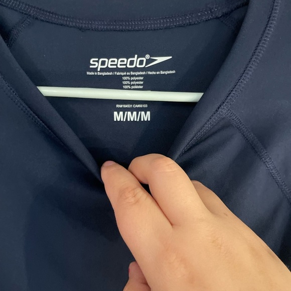 Speedo Men's Navy Blue Shirt size medium -NWOT - Picture 3 of 4